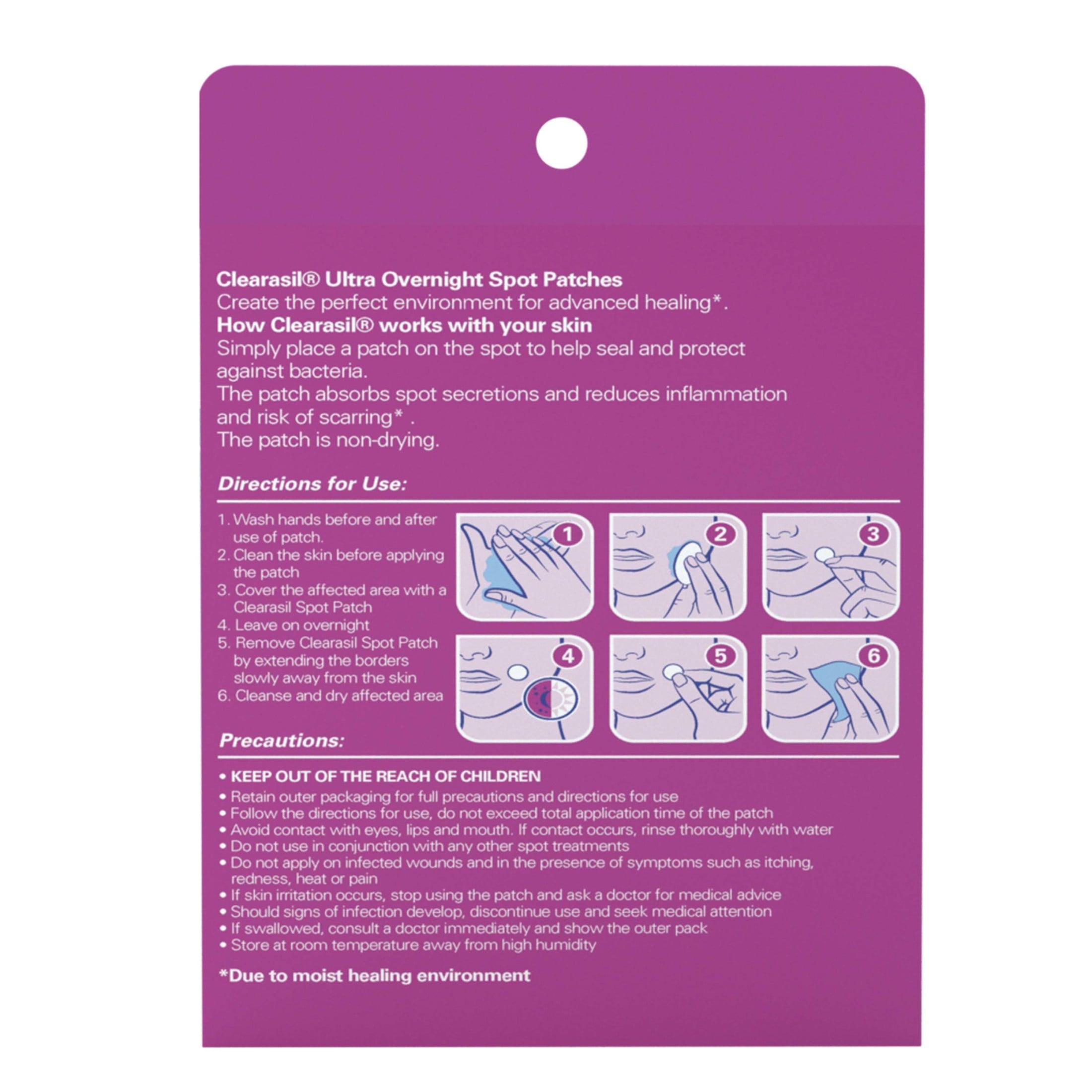 Clearasil Ultra Overnight Acne Spot Patches, 18 count