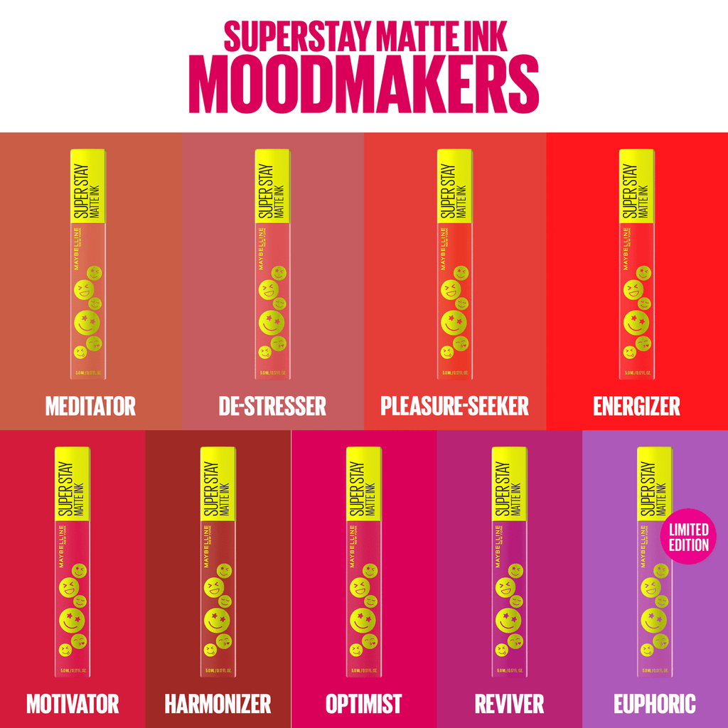 Maybelline Super Stay Matte Ink Moodmakers Collection Liquid Lipcolor, Pleasure Seeker, 0.17 fl oz