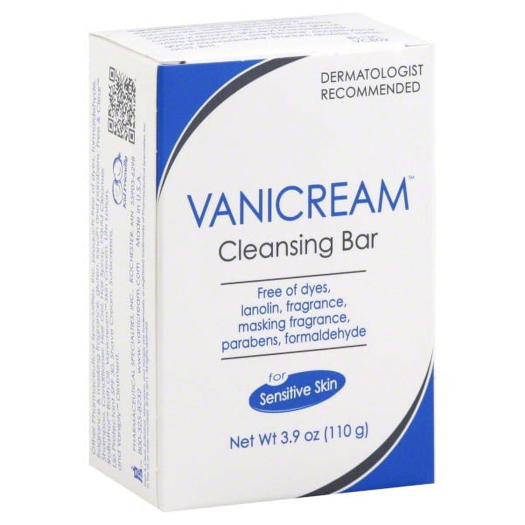 Vanicream Cleansing Bar Sensitive Skin, Fargrance Free, 3.9 Oz, 7-Pack