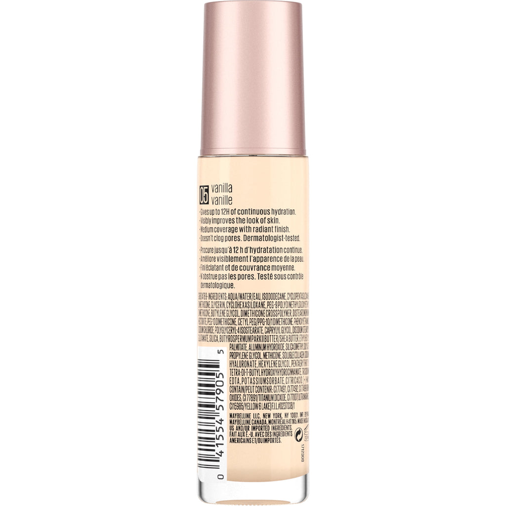 Maybelline Dream Radiant Liquid Foundation Makeup, 05 Vanilla, 1 fl oz