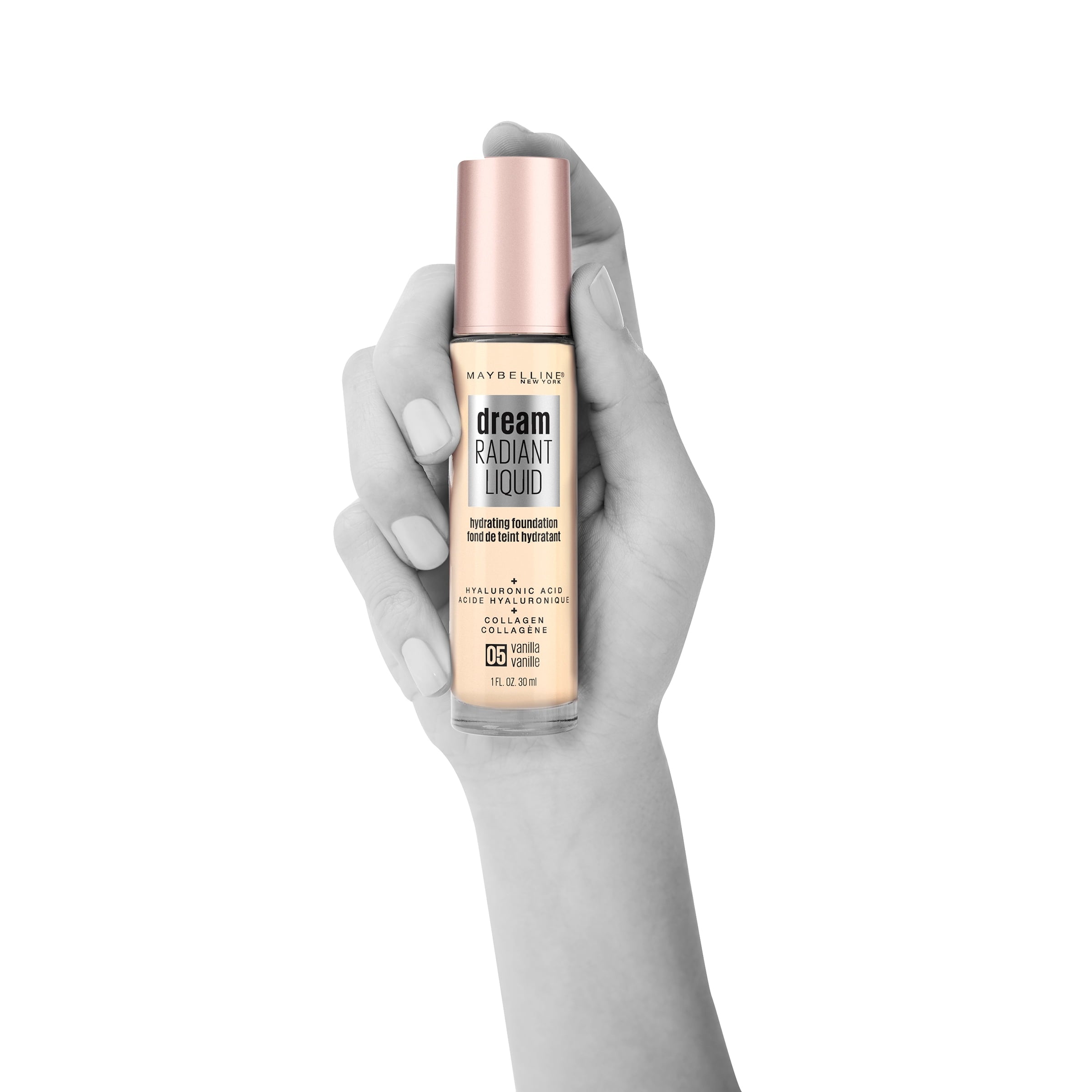 Maybelline Dream Radiant Liquid Foundation Makeup, 05 Vanilla, 1 fl oz