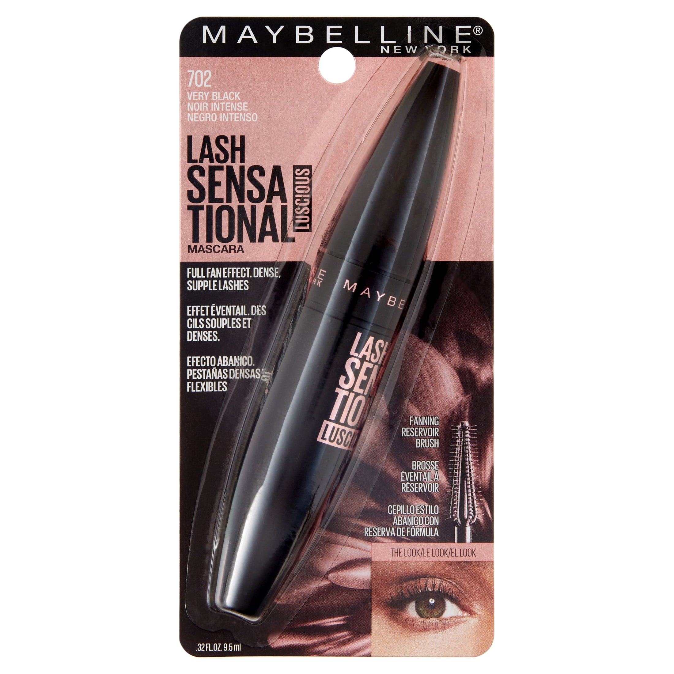 Maybelline Lash Sensational Luscious Washable Mascara, Very Black, 0.32 fl. oz.