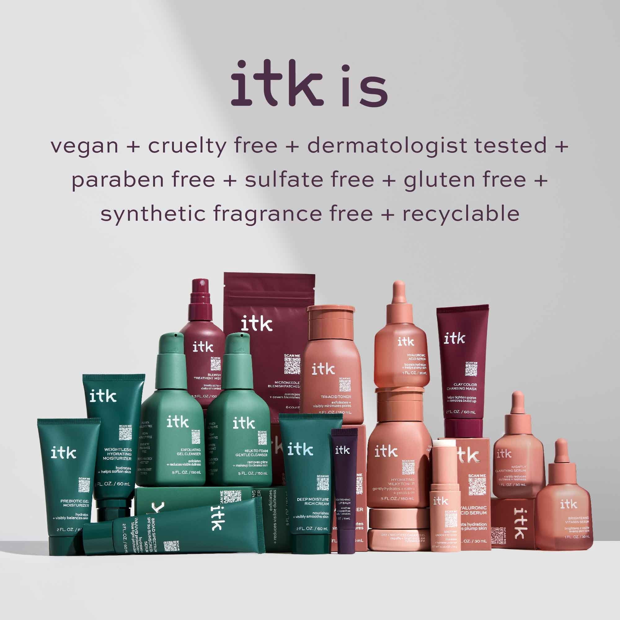 ITK Skincare Blemish Acne Spot Treatment with 0.5% Salicylic Acid + Tea Tree Oil for All Skin Types, 0.5 oz