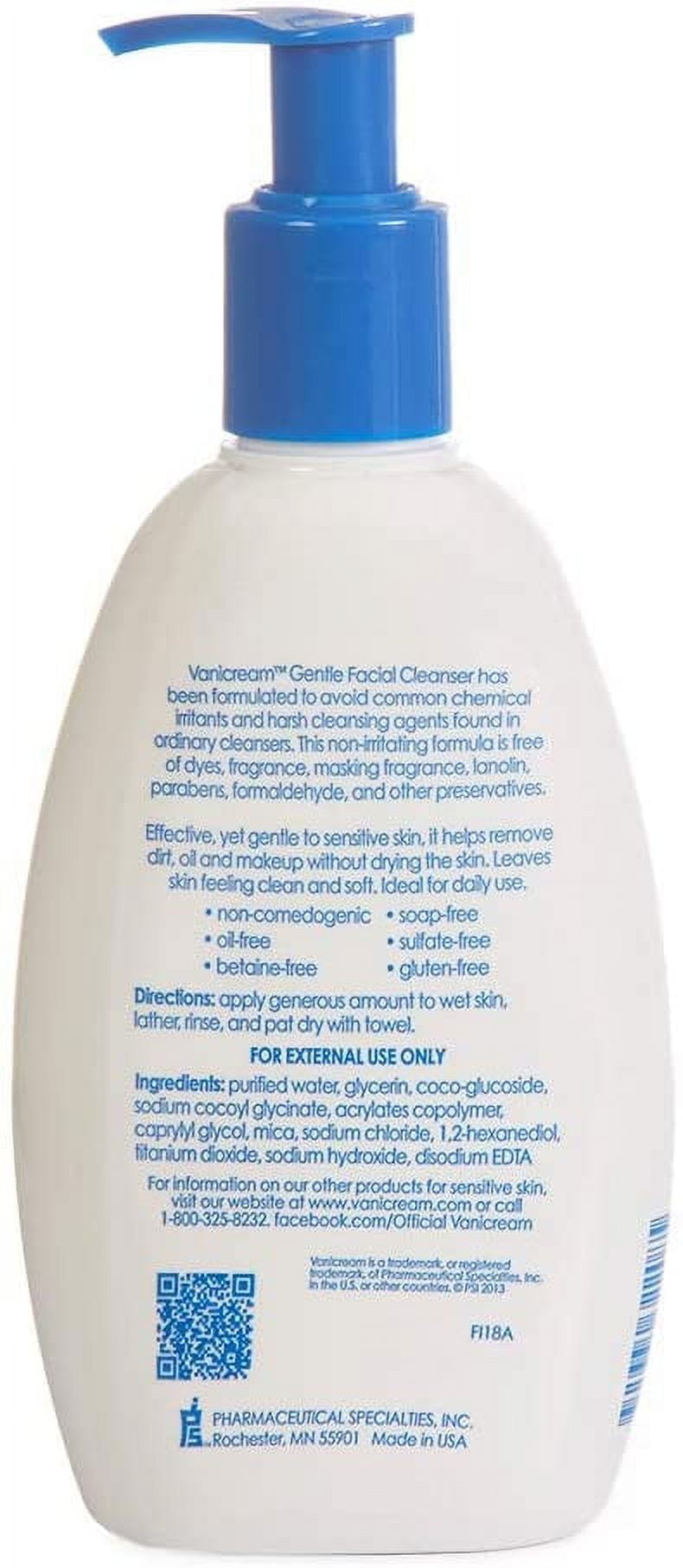 Vanicream For Sensitive Skin Gentle Facial Cleanser, 8 fl oz