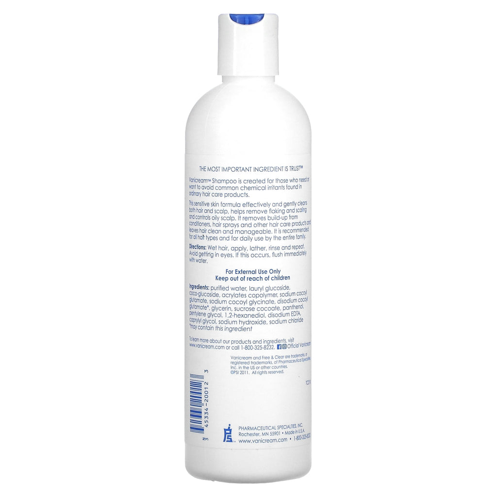 (2 pack) Free & Clear Shampoo 12 oz.