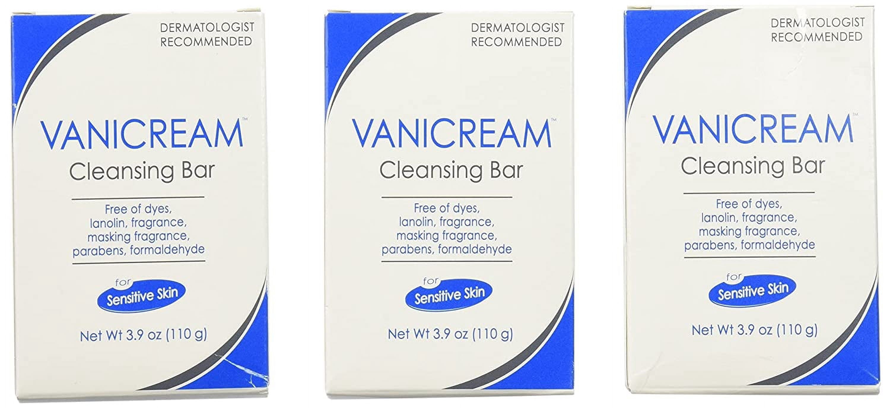 Vanicream Cleansing Bar for Sensitive Skin 3.90 oz (Pack of 3)
