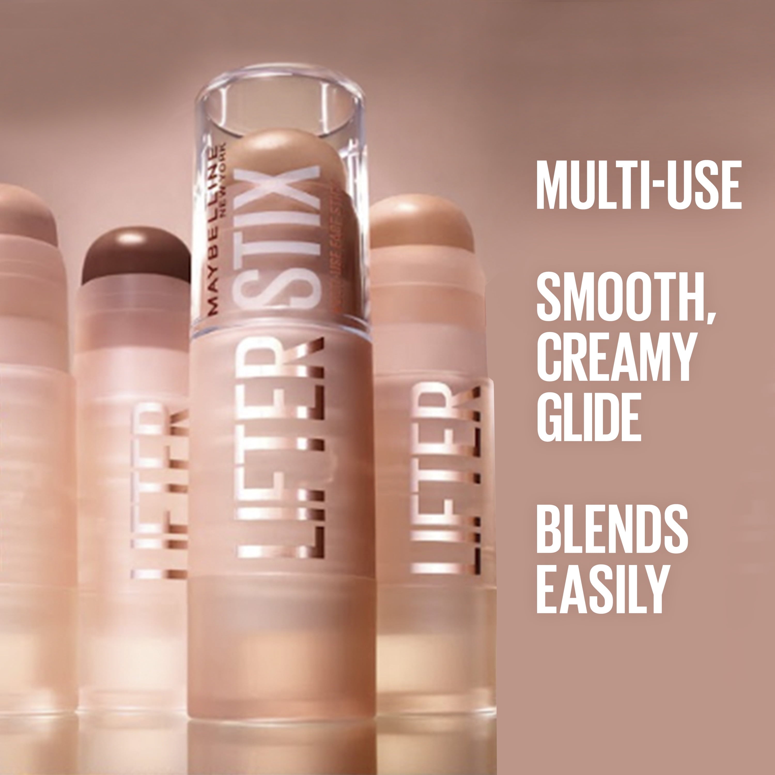 Maybelline Lifter Stix Multi-Use Face Stick with Cranberry Seed Oil, 85 Cool, 1 Kit