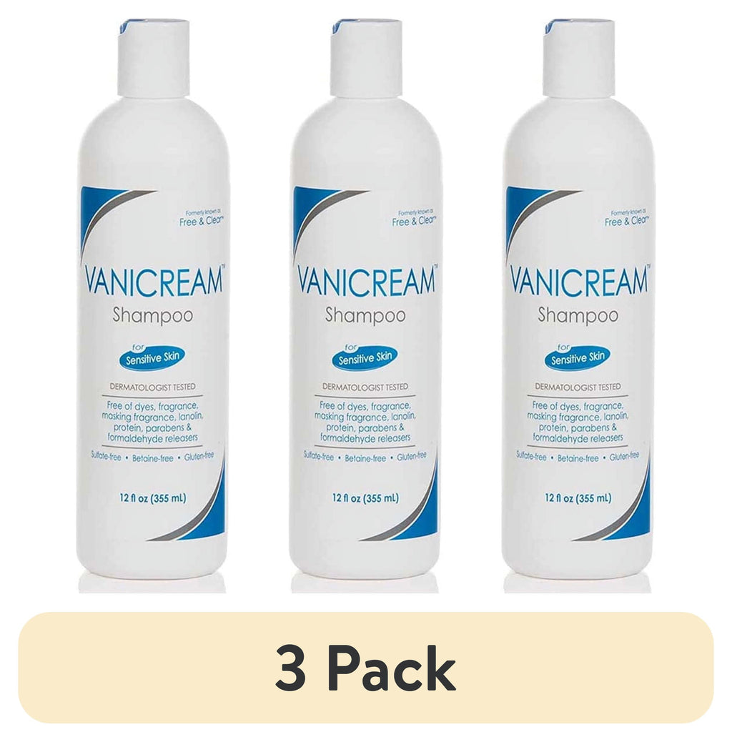 (3 pack) Free & Clear Shampoo 12 oz.