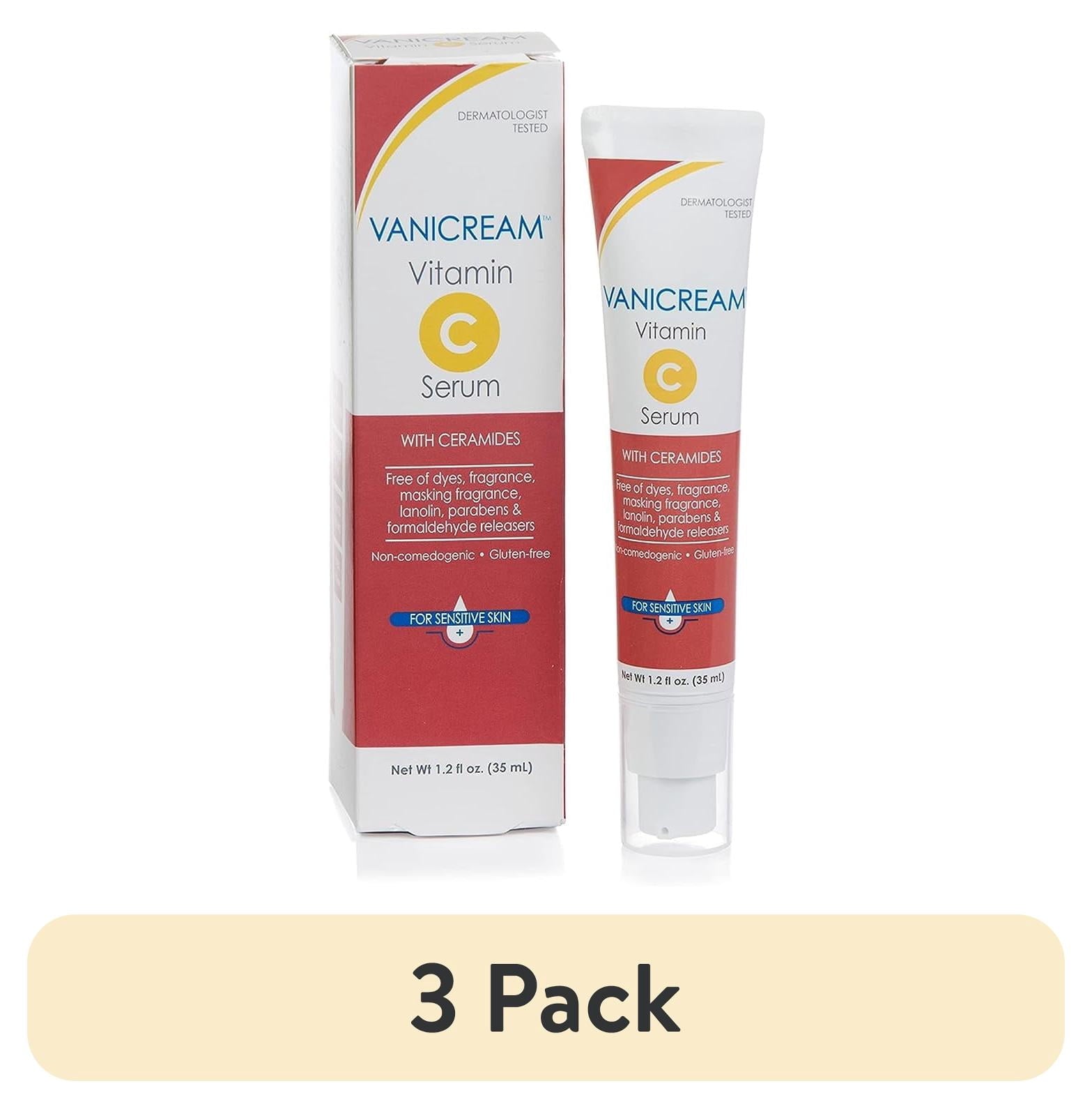 (3 pack) Vanicream Vitamin C Serum For Sensitive Skin with Ceramides, Non Comedogenic, Gluten free, 1.2 oz