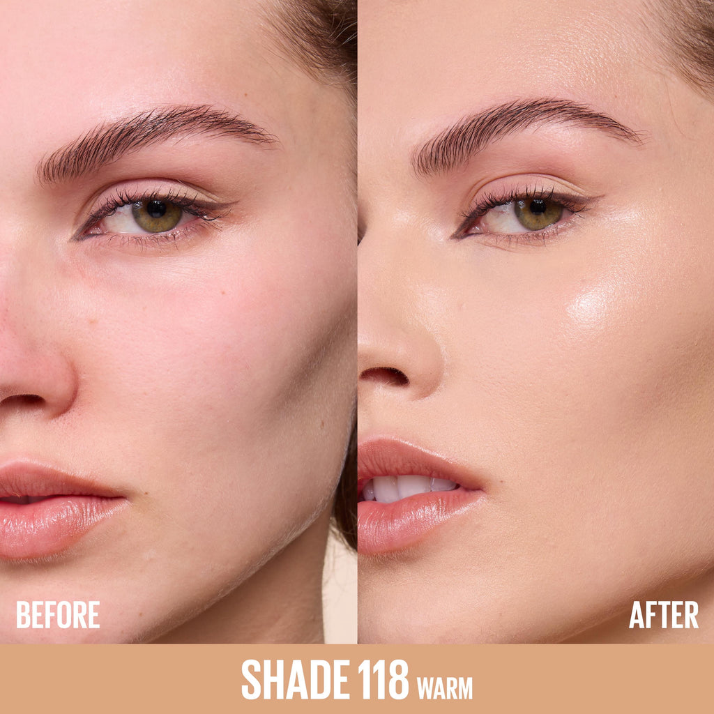 Maybelline Lifter Plump & Glow Foundation, Hyaluronic Acid, 118 Warm, 1 Piece