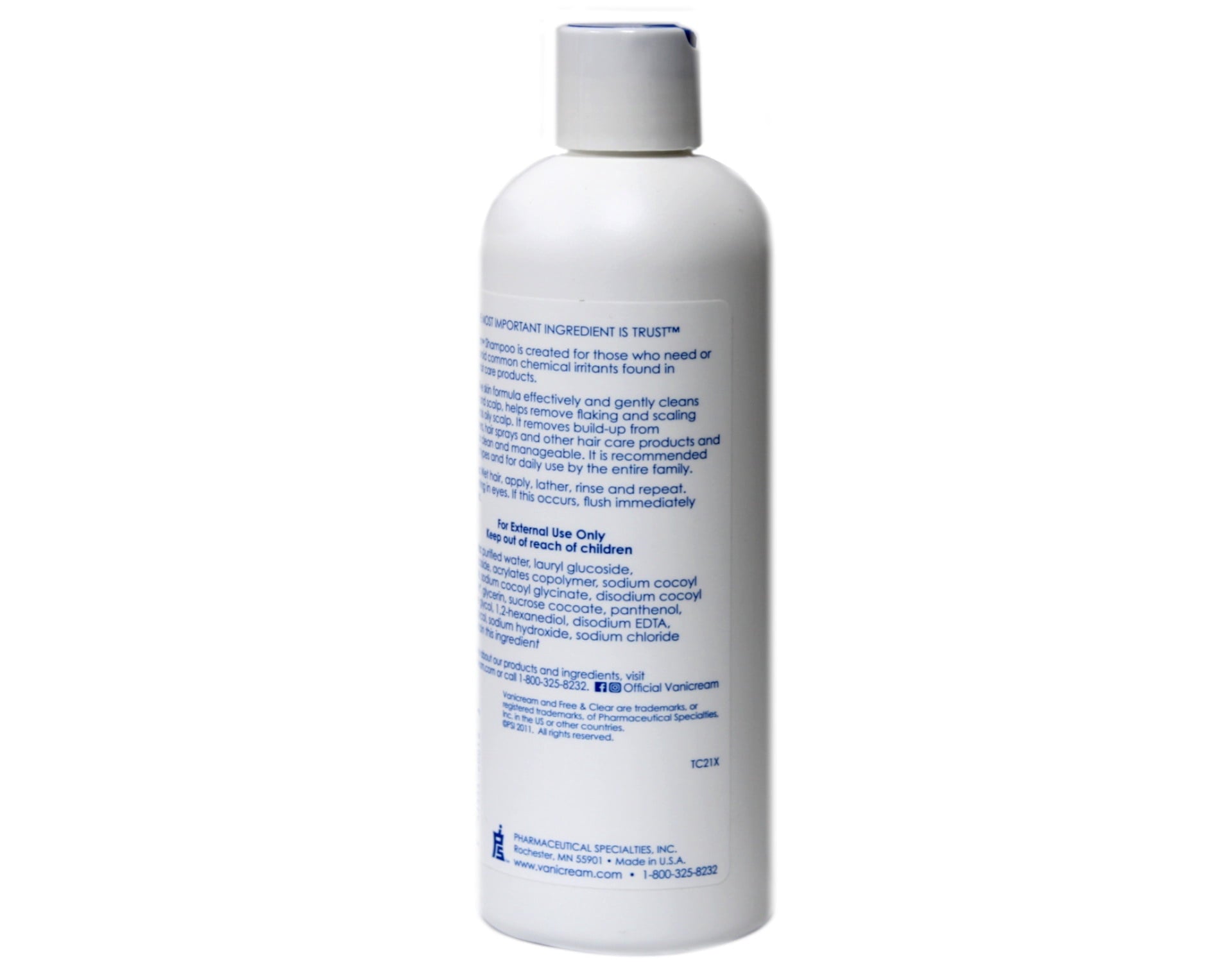 Vanicream Hair Shampoo for Sensitive Skin , 12 FL OZ (Pack of 4)