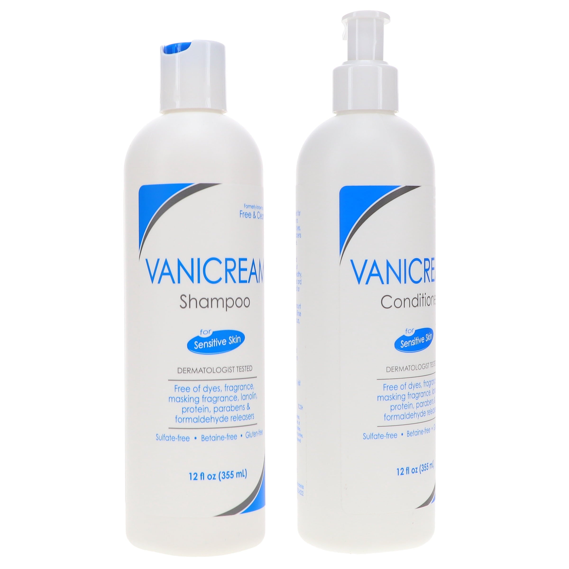 Vanicream (Free & Clear) Shampoo 12 oz & Conditioner 12 oz Combo Pack