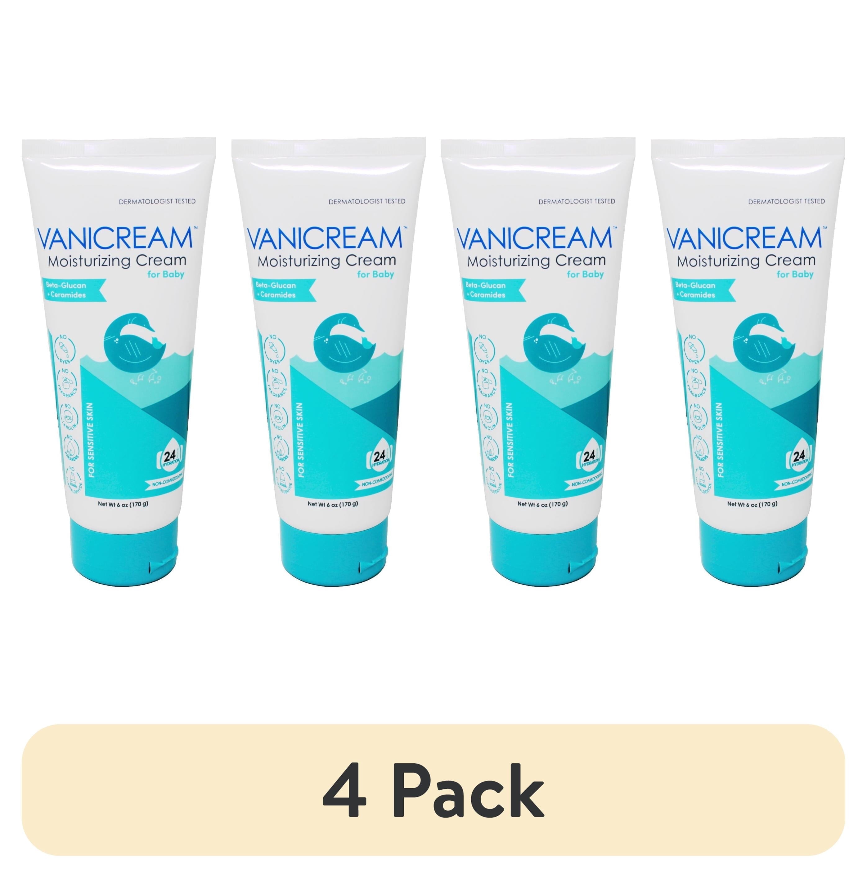 (4 pack) Vanicream Moisturizing Cream for Baby - 6oz - Moisturizer Formulated Without Common Irritants for Those with Sensitive Skin