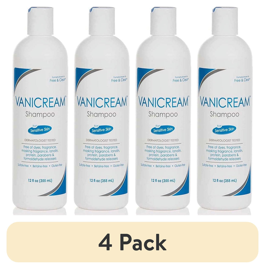 (4 pack) Free & Clear Shampoo 12 oz.