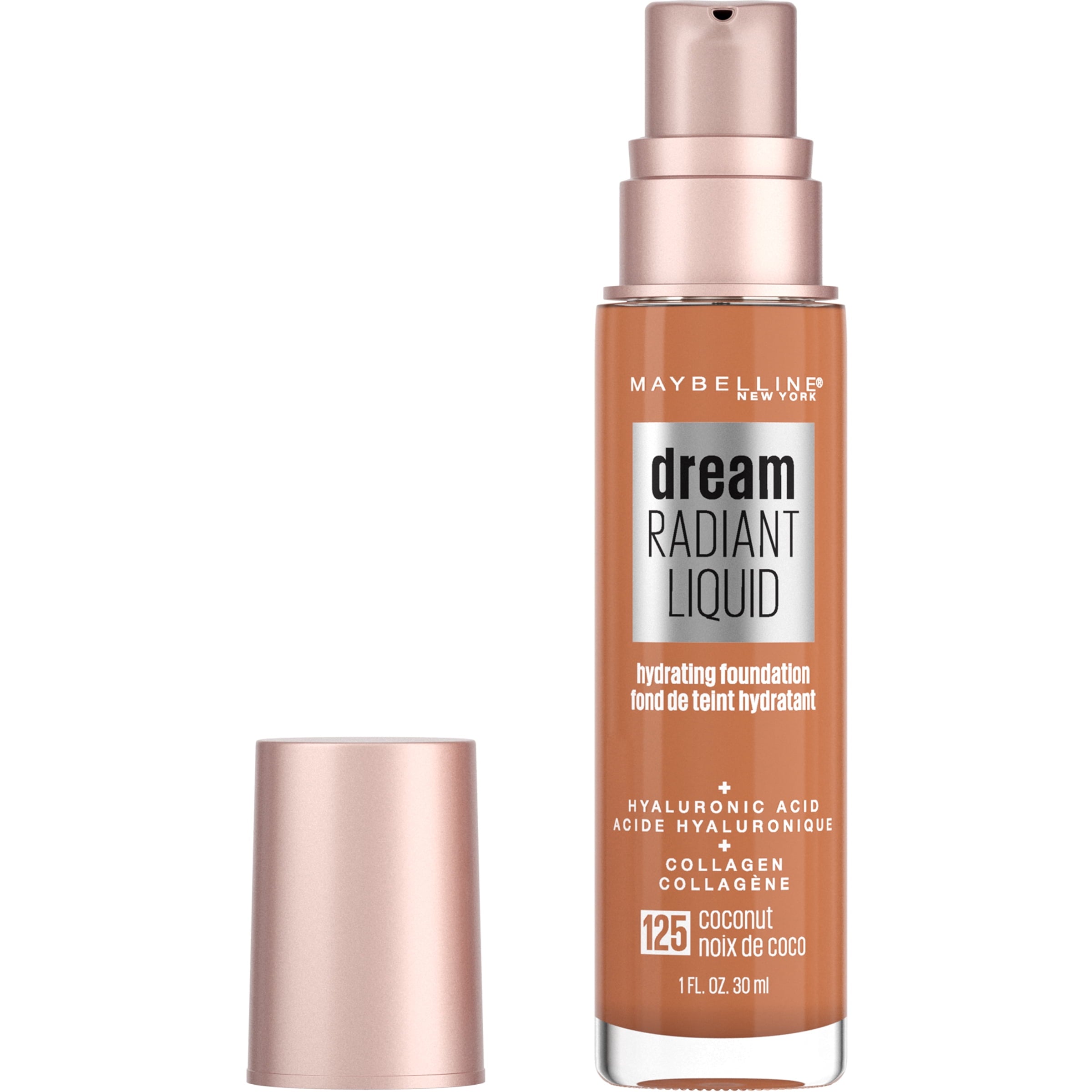 Maybelline Dream Radiant Liquid Medium Coverage Hydrating Foundation, Coconut, 1 fl. oz.