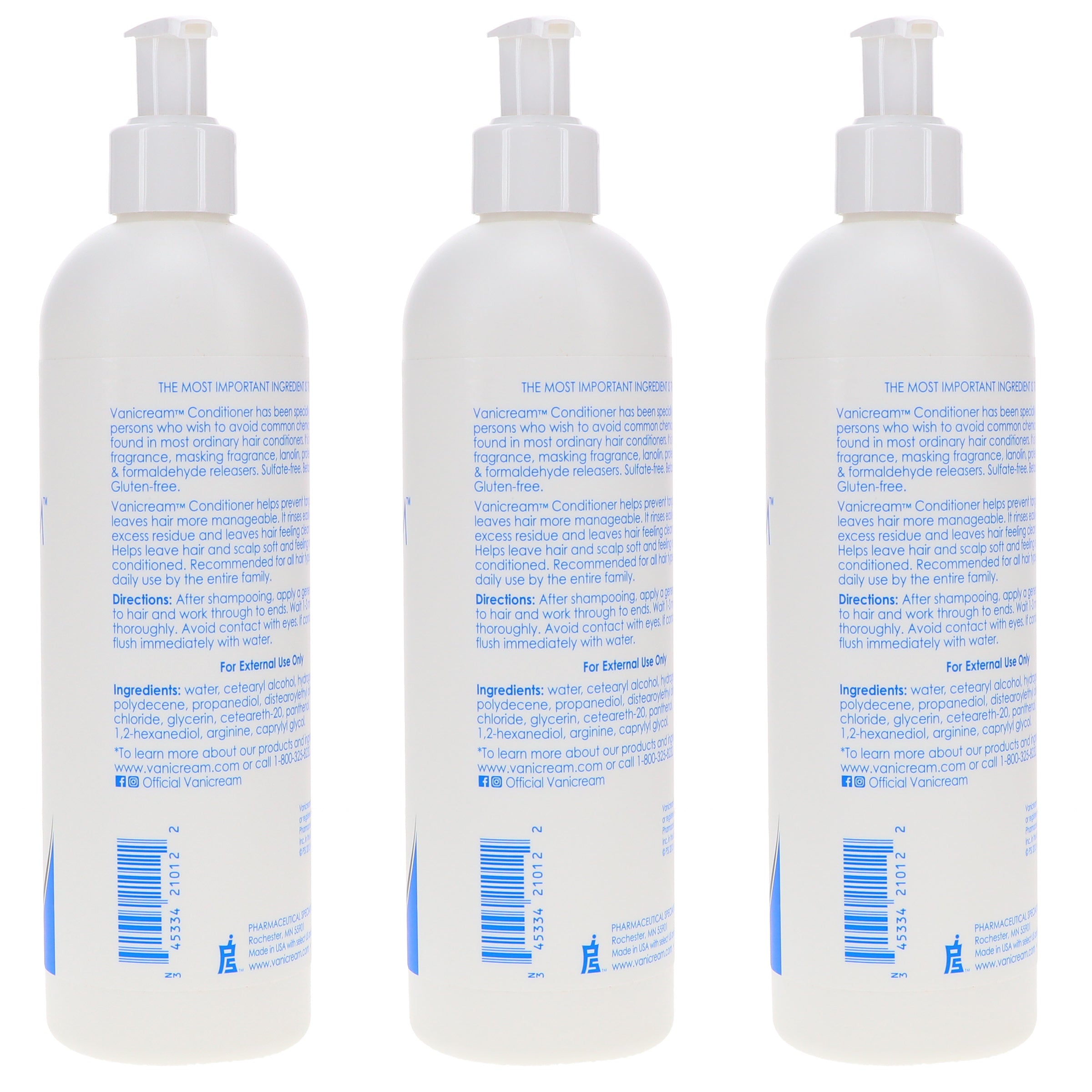 Vanicream Conditioner 12 oz 3 Pack