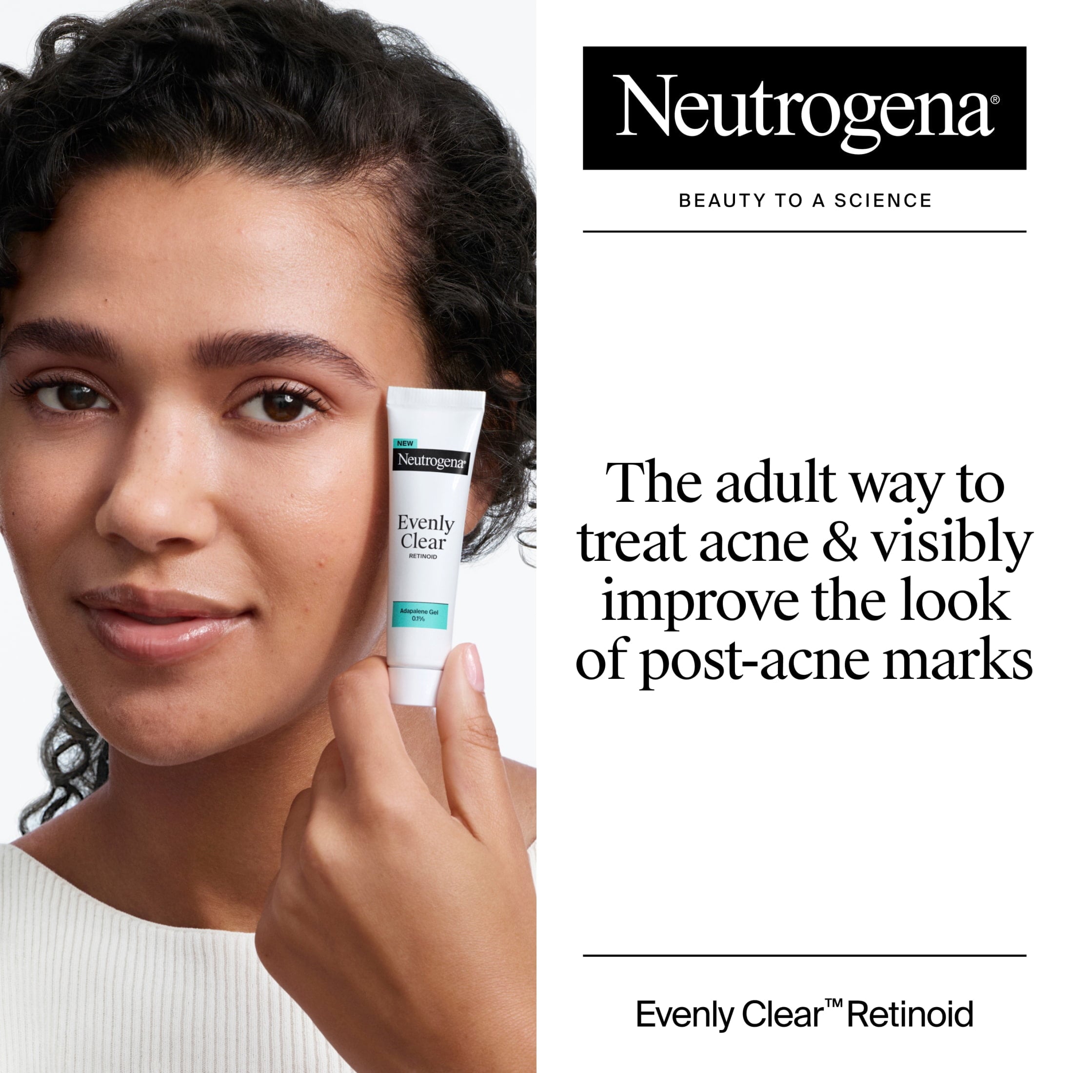 Neutrogena Evenly Clear Retinoid, Adapalene Gel 0.1%, 0.5 oz