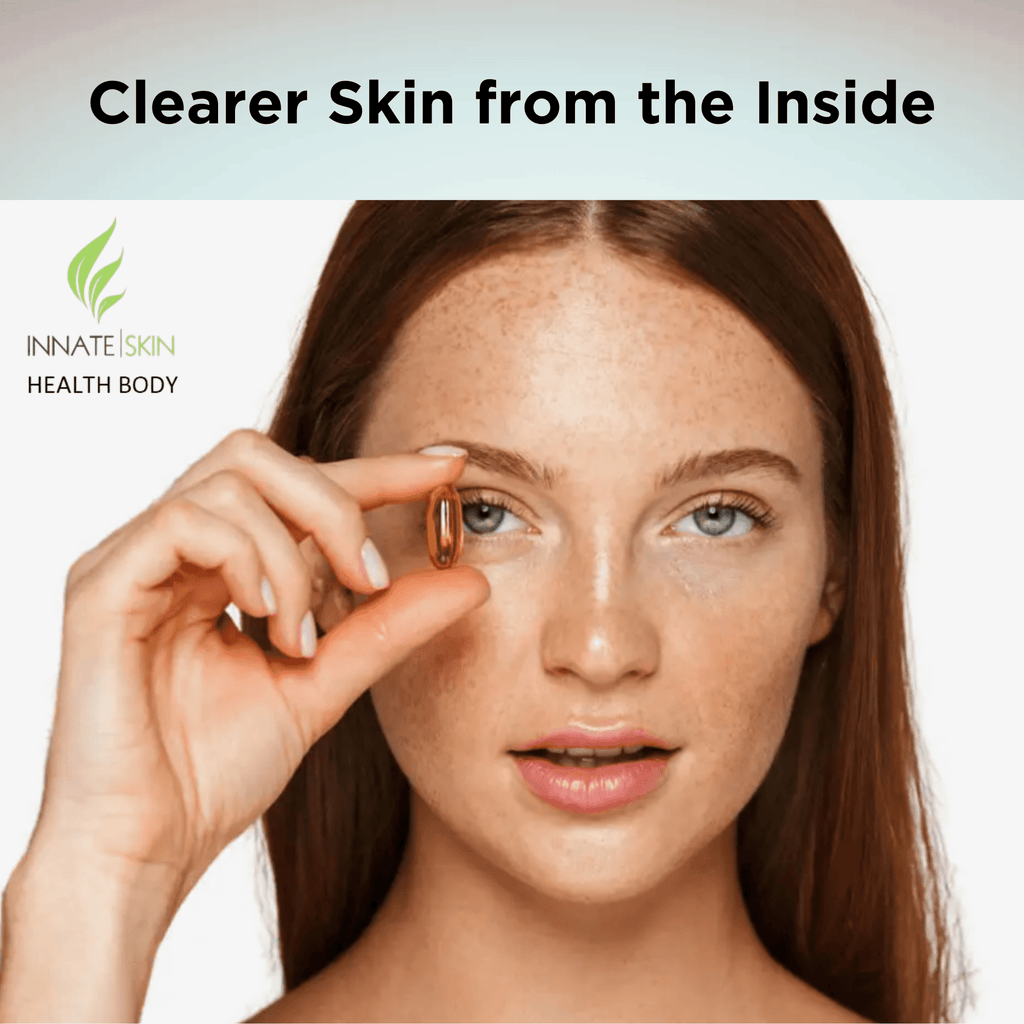 Innate Skin Clear Skin Acne Capsules Gel Adult & Teen Hormonal Acne Supplements 60 Count