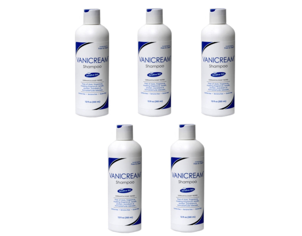 5 Pack - Vanicream Hair Shampoo for Sensitive Skin , 12 FL OZ