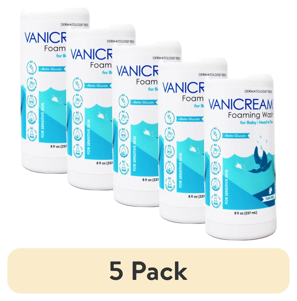 (5 pack) Vanicream Foaming Wash, For Baby, Sensitive Skin, Tear Free, 8 fl oz (237 ml)