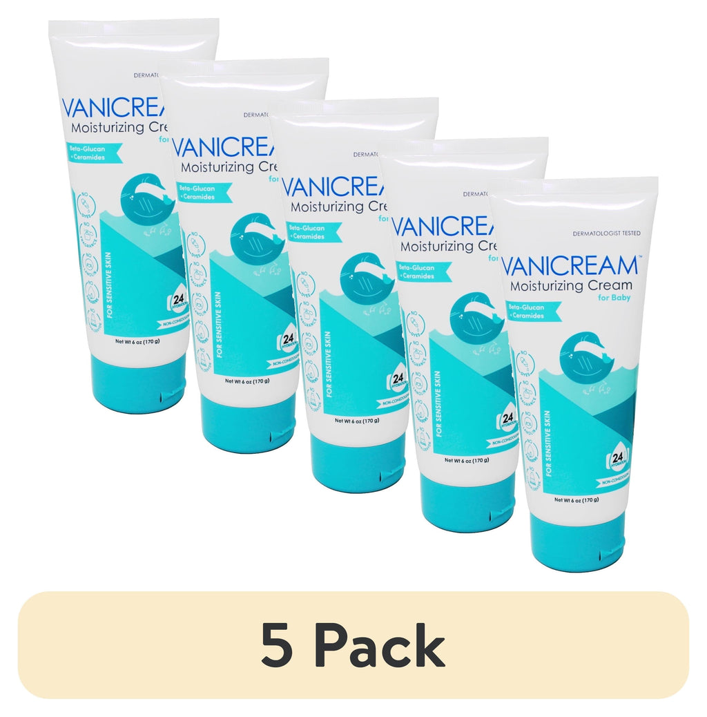 (5 pack) Vanicream Moisturizing Cream for Baby - 6oz - Moisturizer Formulated Without Common Irritants for Those with Sensitive Skin