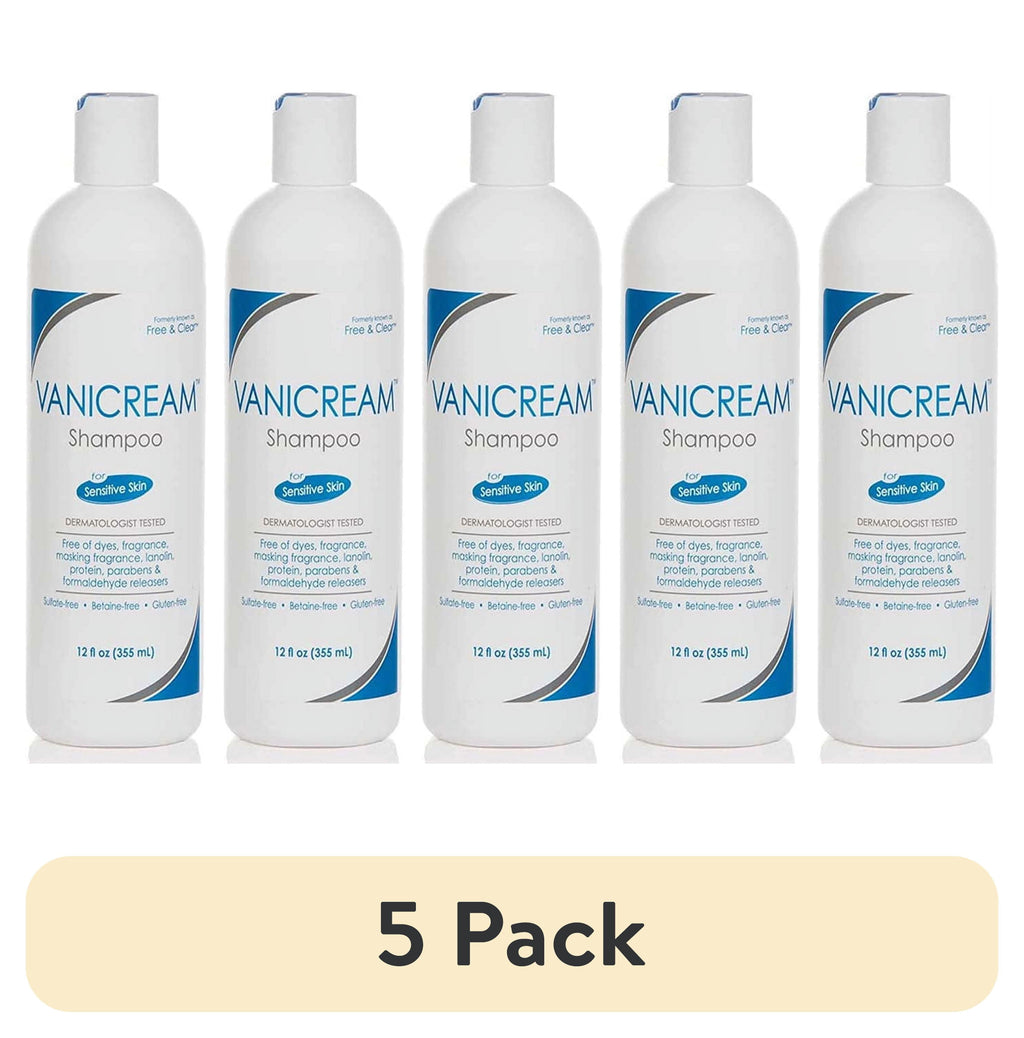 (5 pack) Free & Clear Shampoo 12 oz.