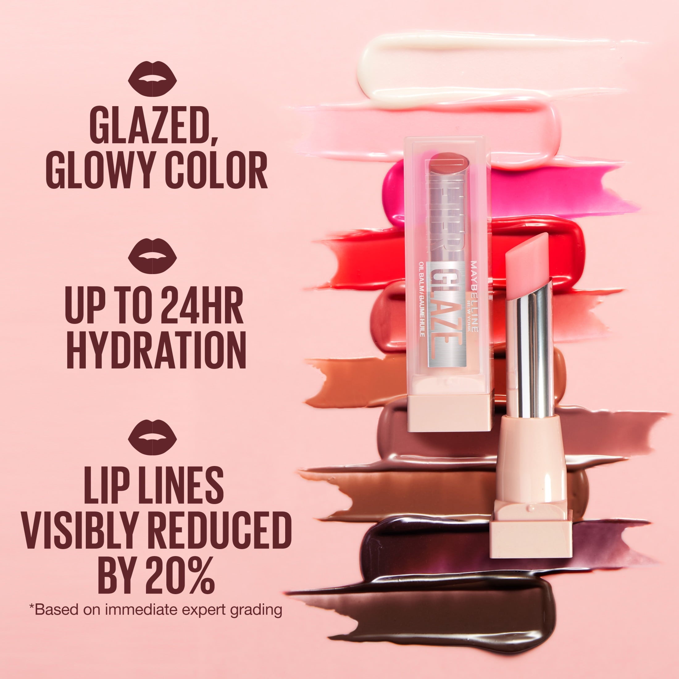 Maybelline Lifter Glaze Hydrating Lip Gloss Oil Balm with Hydrating Oil Blend, Berry Haze, 0.1 oz