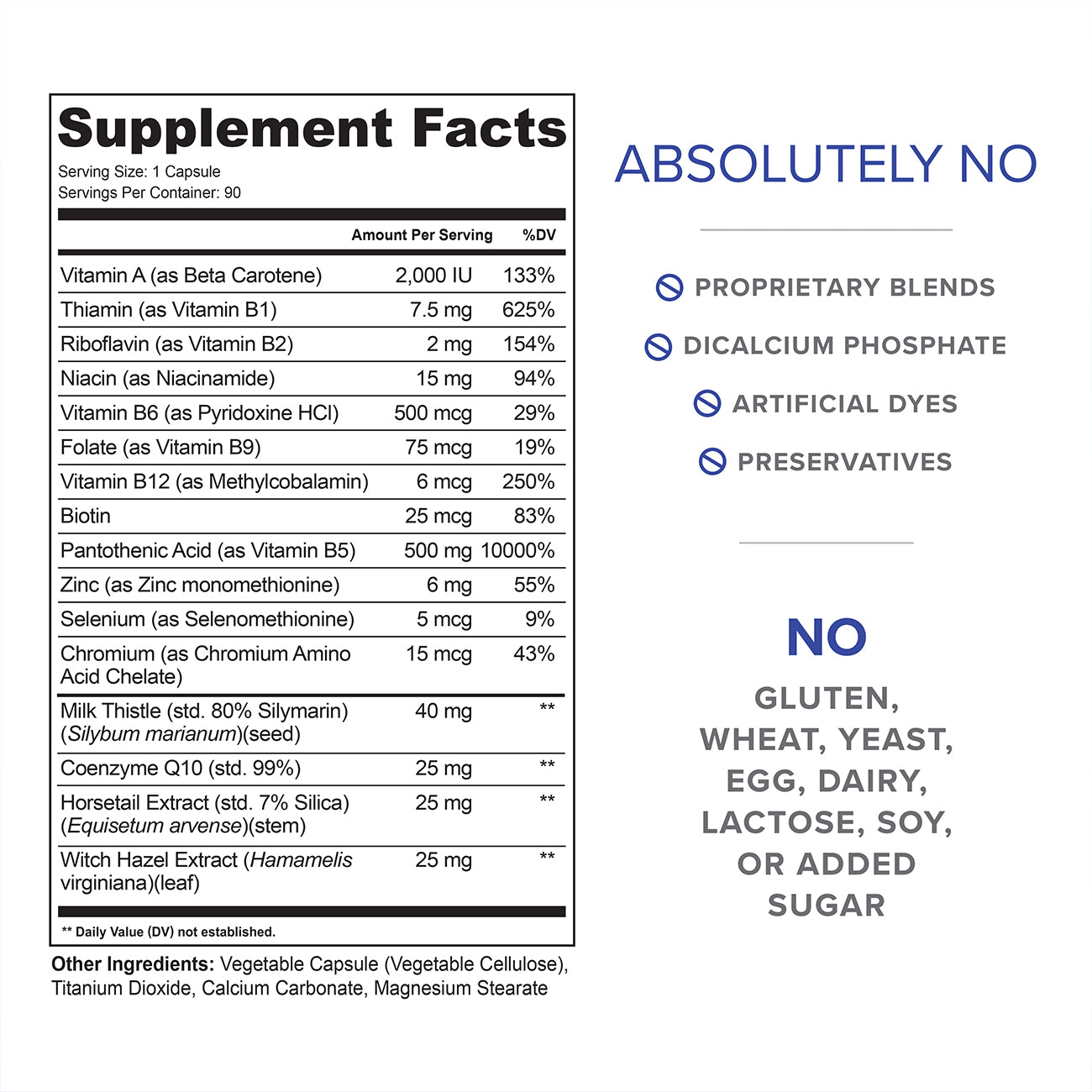 ClearZine Acne Treatment with Zinc & Pantothenic Acid, 90 Capsules, Vegetarian, Vegan, Gluten-Free