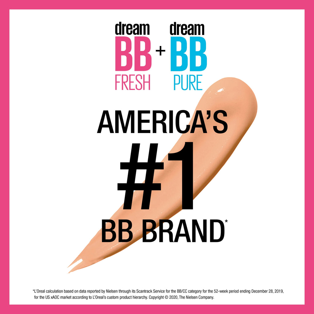 Maybelline Dream Fresh BB Cream 8 in 1 Skin Perfector, Medium, 1 fl. oz.