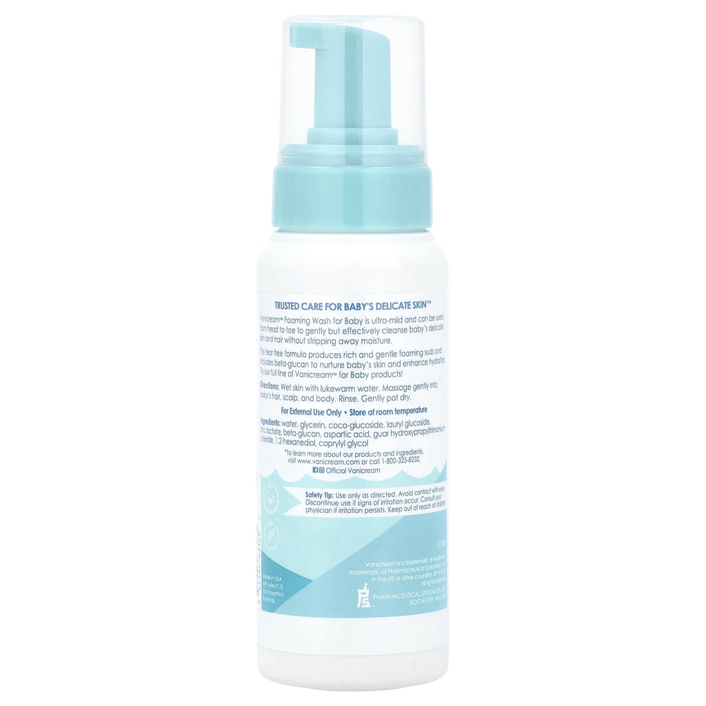 (2 pack) Vanicream Foaming Wash, For Baby, Sensitive Skin, Tear Free, 8 fl oz (237 ml)