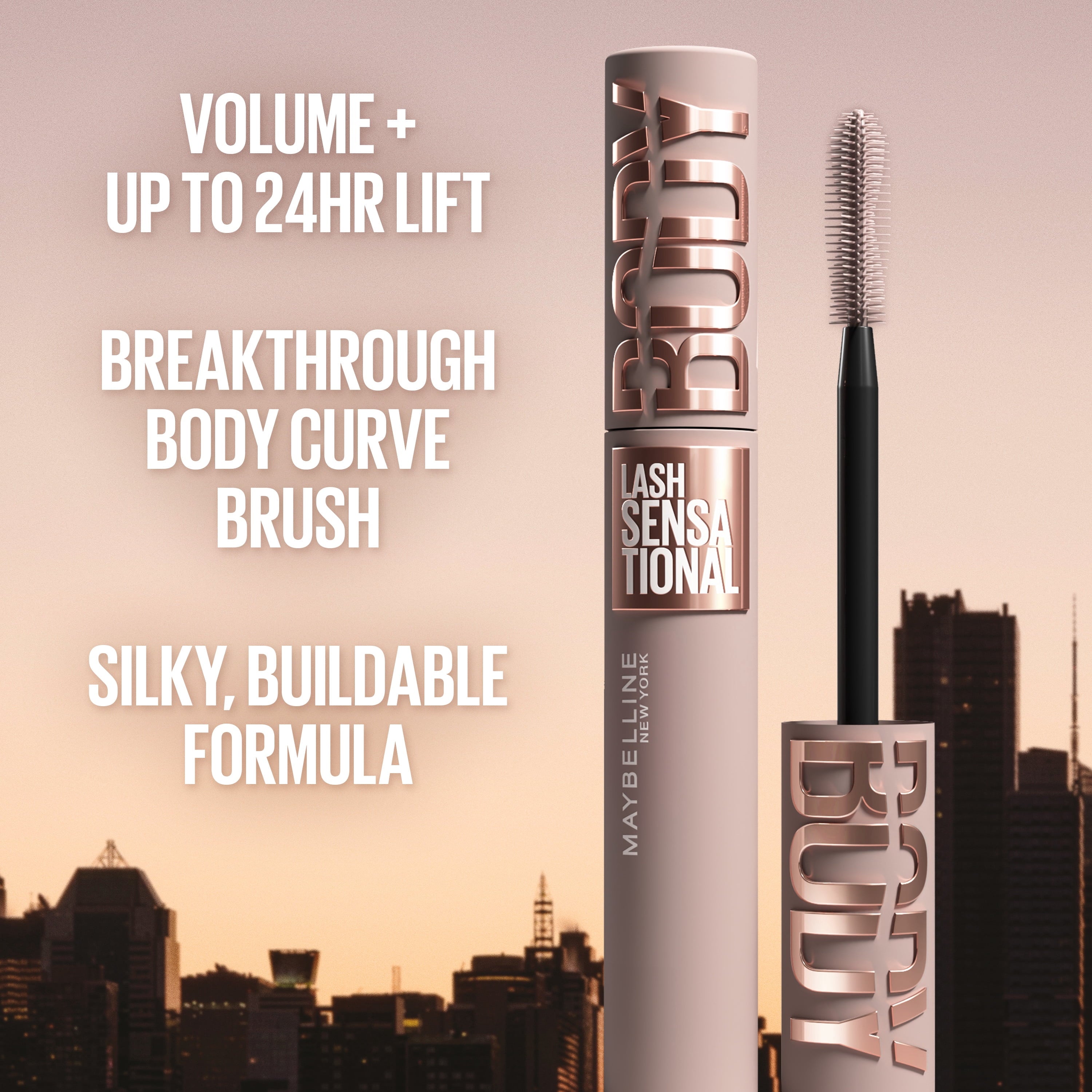 Maybelline Lash Sensational Body Mascara, Very Black, 0.24 fl oz