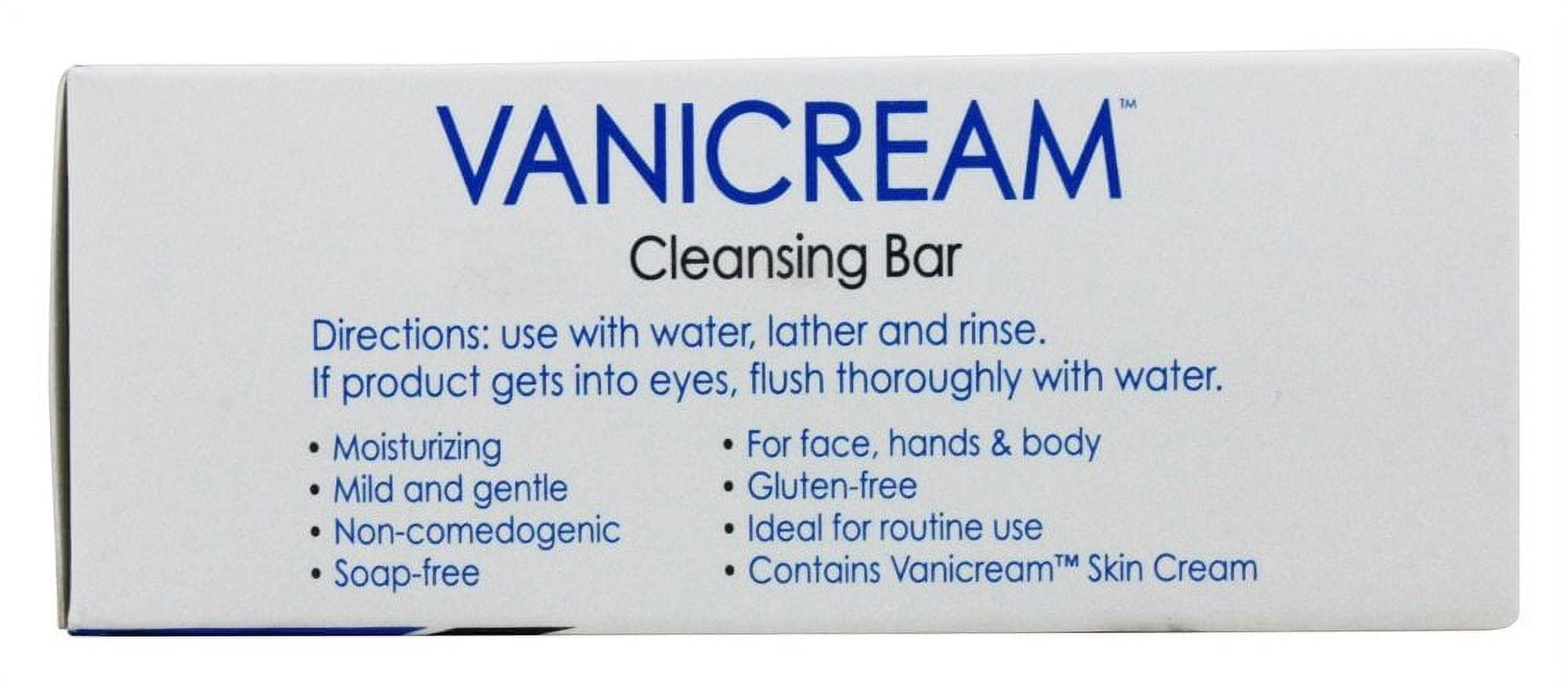 Vanicream Sensitive Skin Cleansing Bar, Paraben Free, 3.9 oz, 2 Pack