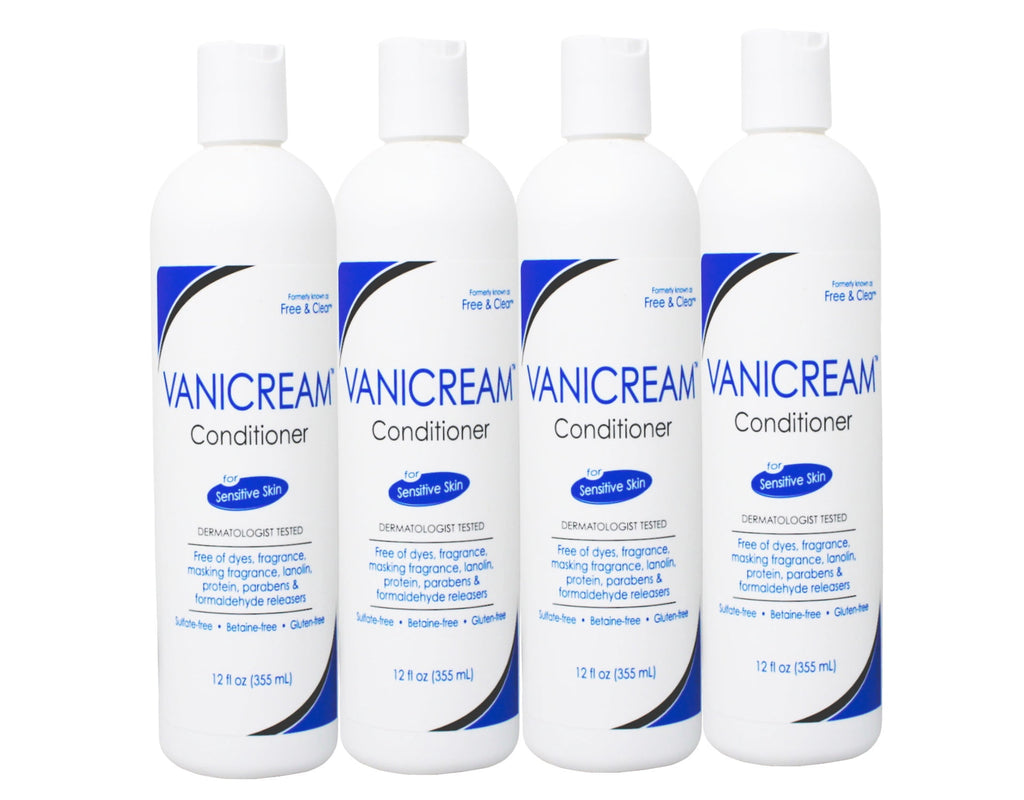 Vanicream Hair Conditioner for Sensitive Skin, 12 FL OZ (Pack of 4)
