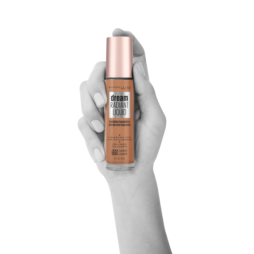 Maybelline Dream Radiant Liquid Foundation Makeup, 120 Caramel, 1 fl oz