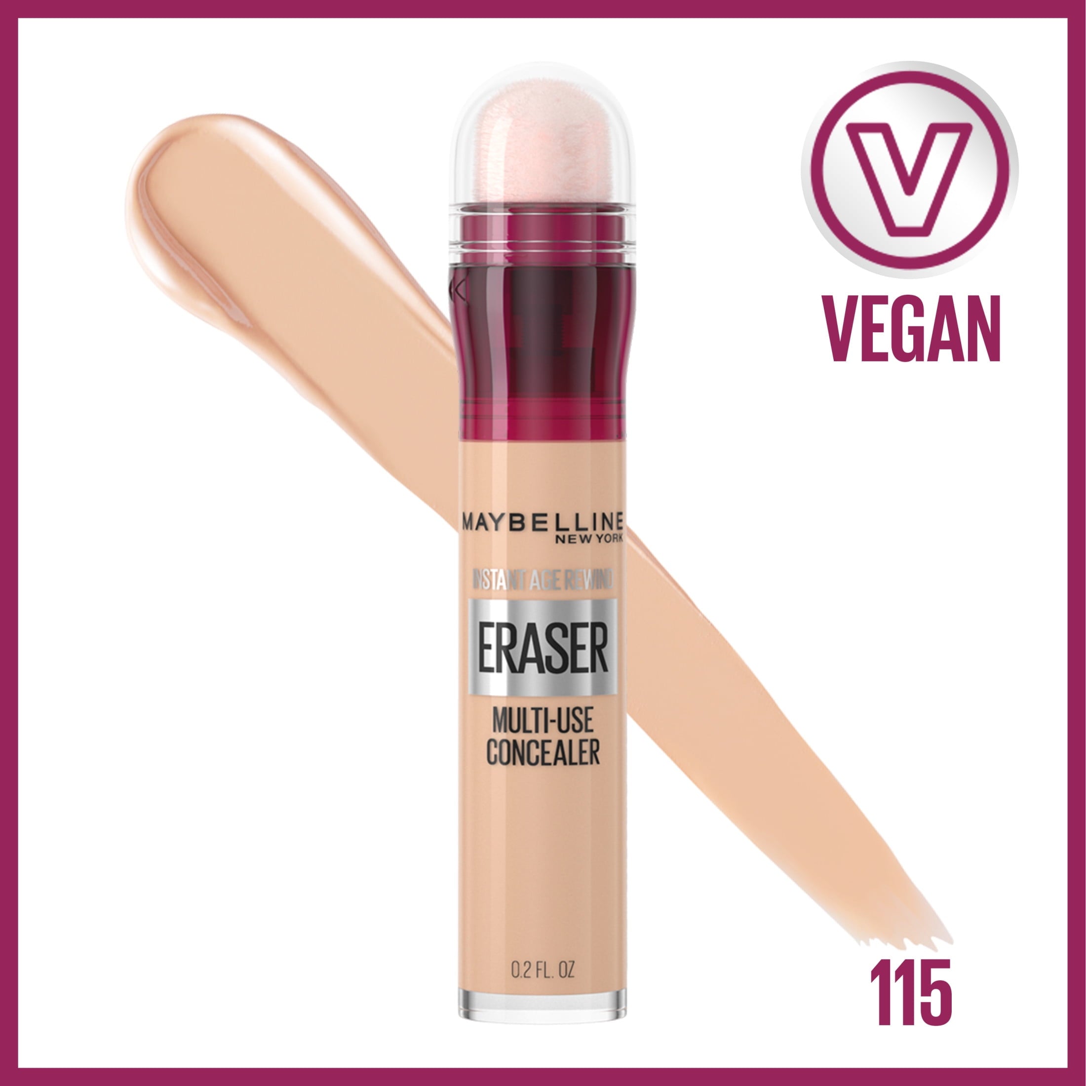 Maybelline Instant Age Rewind Eraser Multi-Use Concealer, Warm light 115, 0.2 fl oz