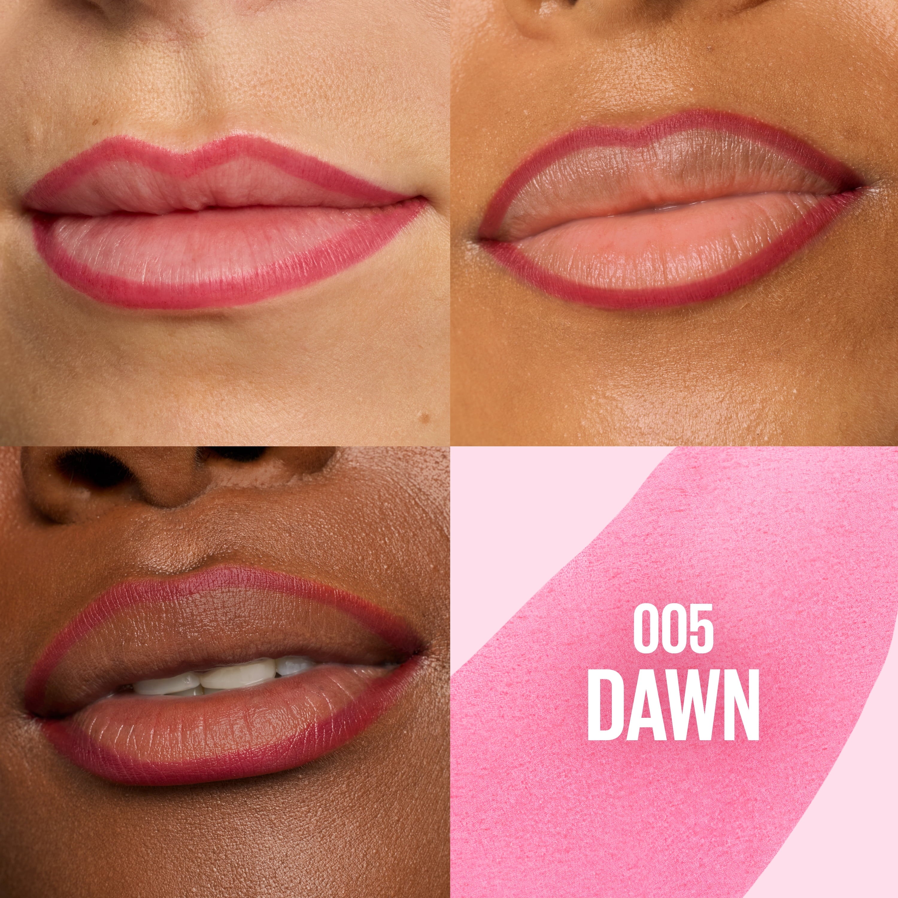 Maybelline Super Stay Peel-Off Lip Liner Stain, Buildable Tinted Lip Color, Dawn, 0.16 fl oz
