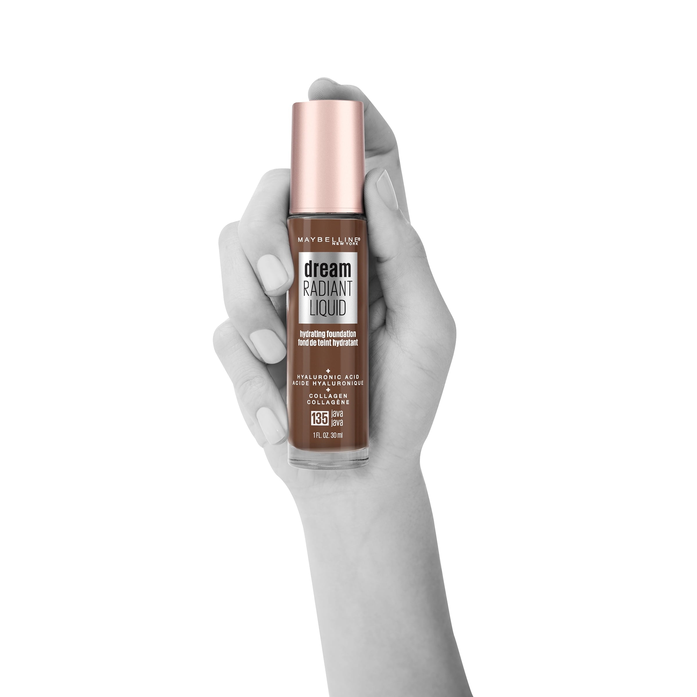Maybelline Dream Radiant Liquid Medium Coverage Hydrating Foundation, Java, 1 fl. oz.