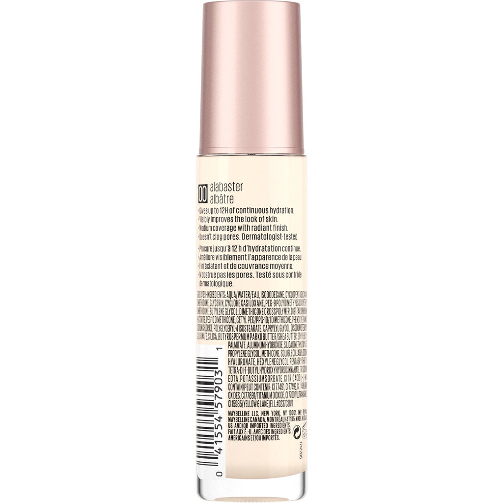 Maybelline Dream Radiant Liquid Foundation Makeup, 00 Alabaster, 1 fl oz