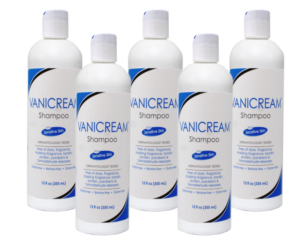 Vanicream Hair Shampoo for Sensitive Skin , 12 FL OZ (Pack of 5)
