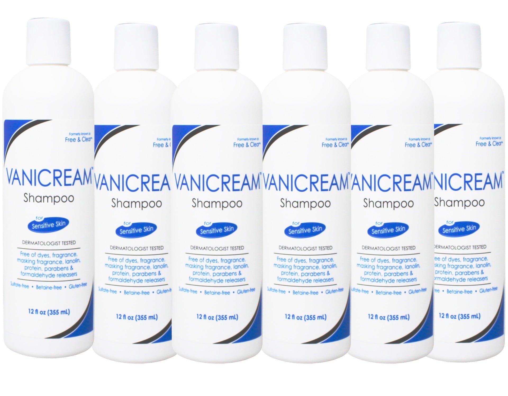 6 Pack - Vanicream Hair Shampoo for Sensitive Skin , 12 FL OZ