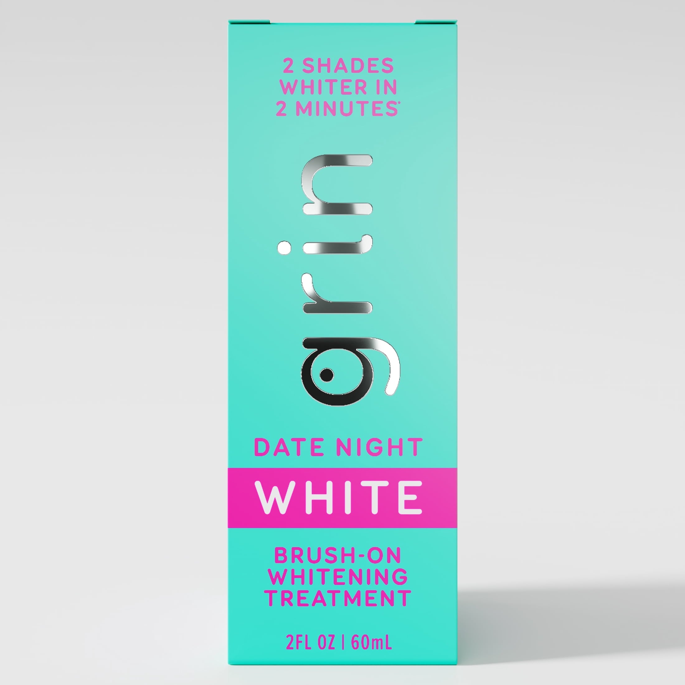 Grin Date Night White Brush-On Whitening Treatment, 2 Shades Whiter in 2 Minutes, Whitens + Polishes in One Step, Safe for Sensitive Teeth, 2 fl oz (60 mL)
