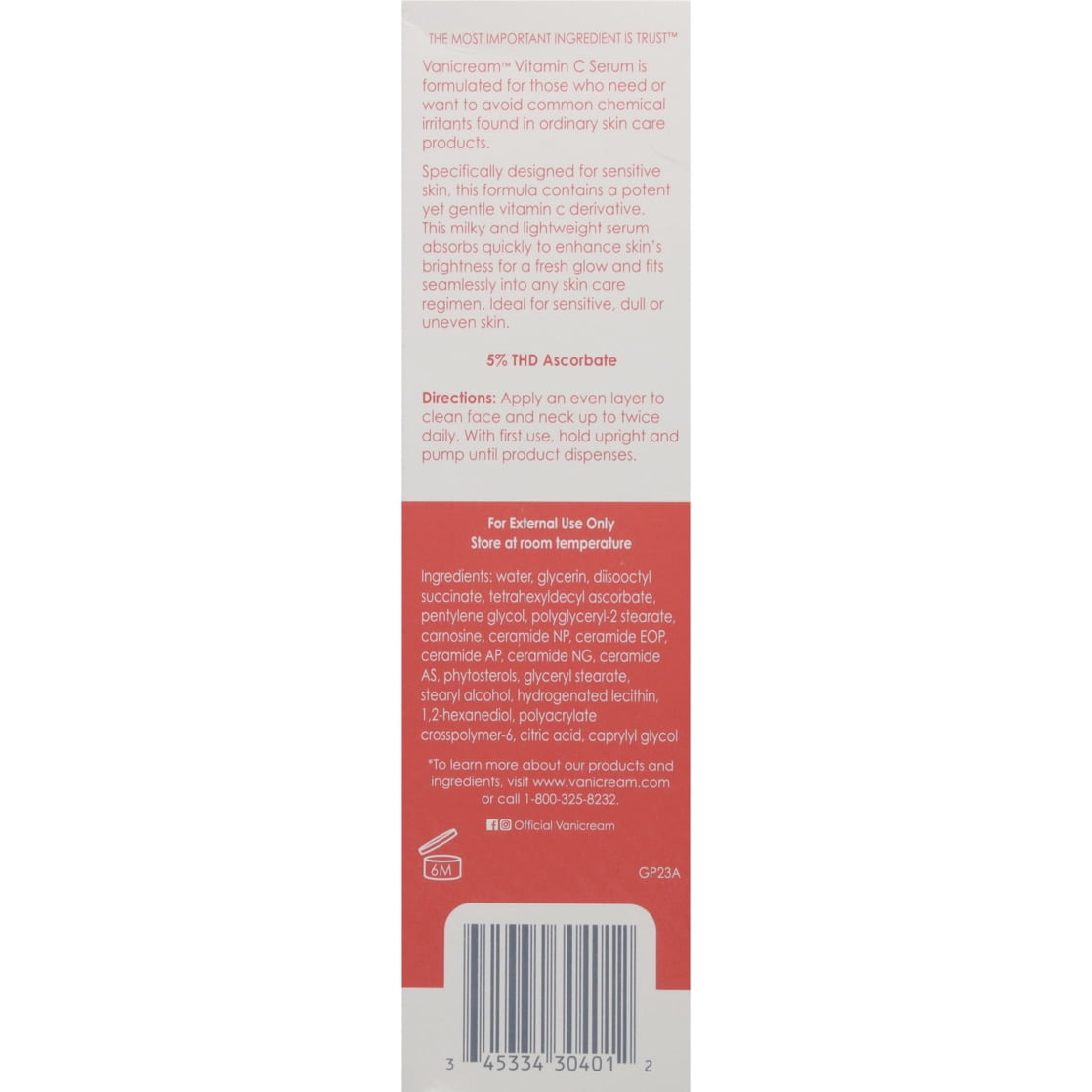 (2 pack) Vanicream Vitamin C Serum 1.2 oz