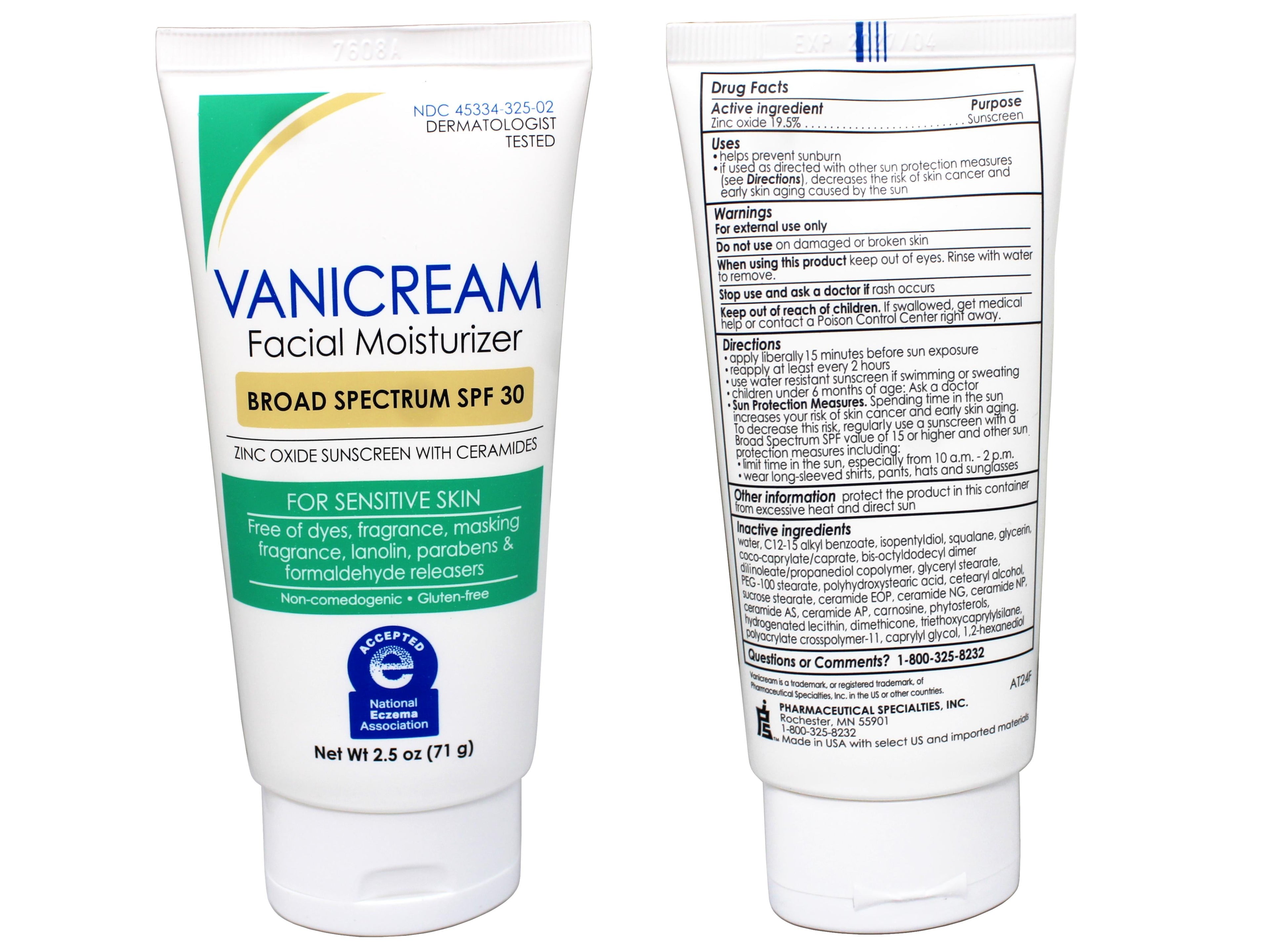 3 Pack - Vanicream Facial Moisturizer with SPF 30, Sunscreen with Ceramides, for Sensitive Skin, 2.5 OZ