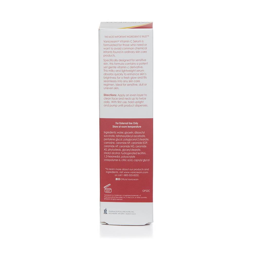 (2 pack) Vanicream Vitamin C Serum For Sensitive Skin with Ceramides, Non Comedogenic, Gluten free, 1.2 oz
