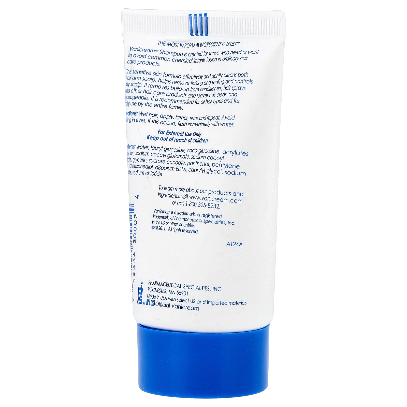Free And Clear Gluten Free Shampoo For Sensitive Skin Travel Size