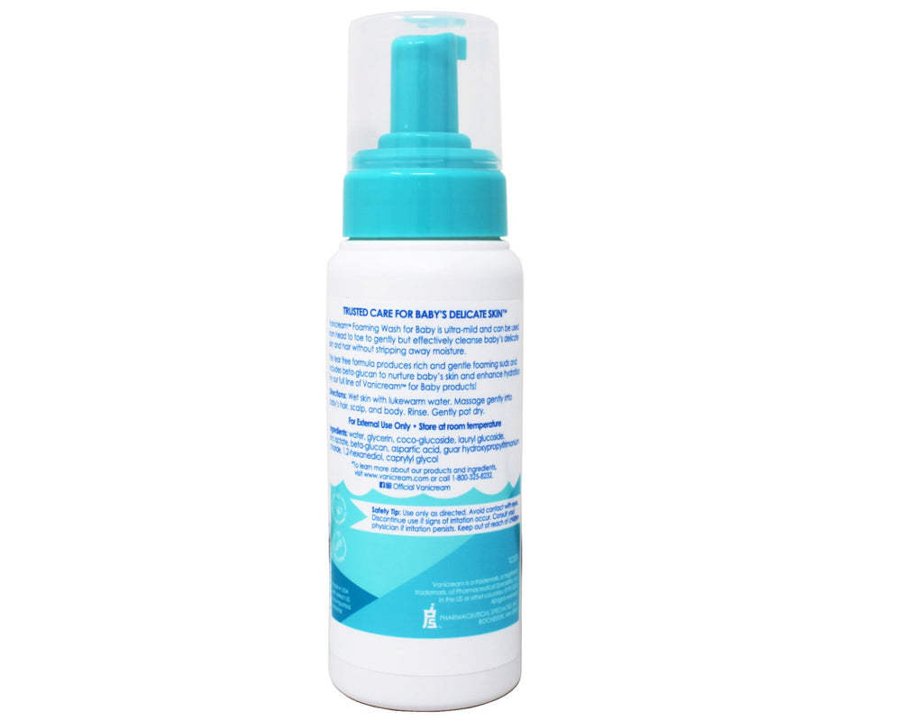 (4 pack) Vanicream Foaming Wash, For Baby, Sensitive Skin, Tear Free, 8 fl oz (237 ml)