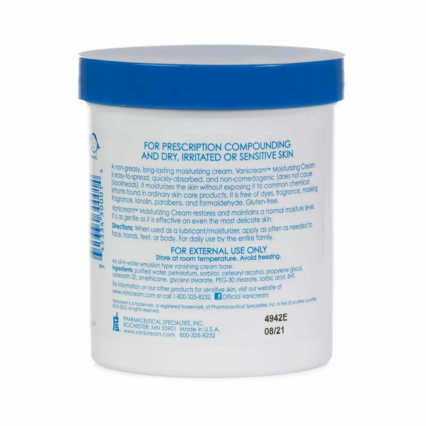 (2 pack) Vanicream Moisturizing Skin Cream 16 oz