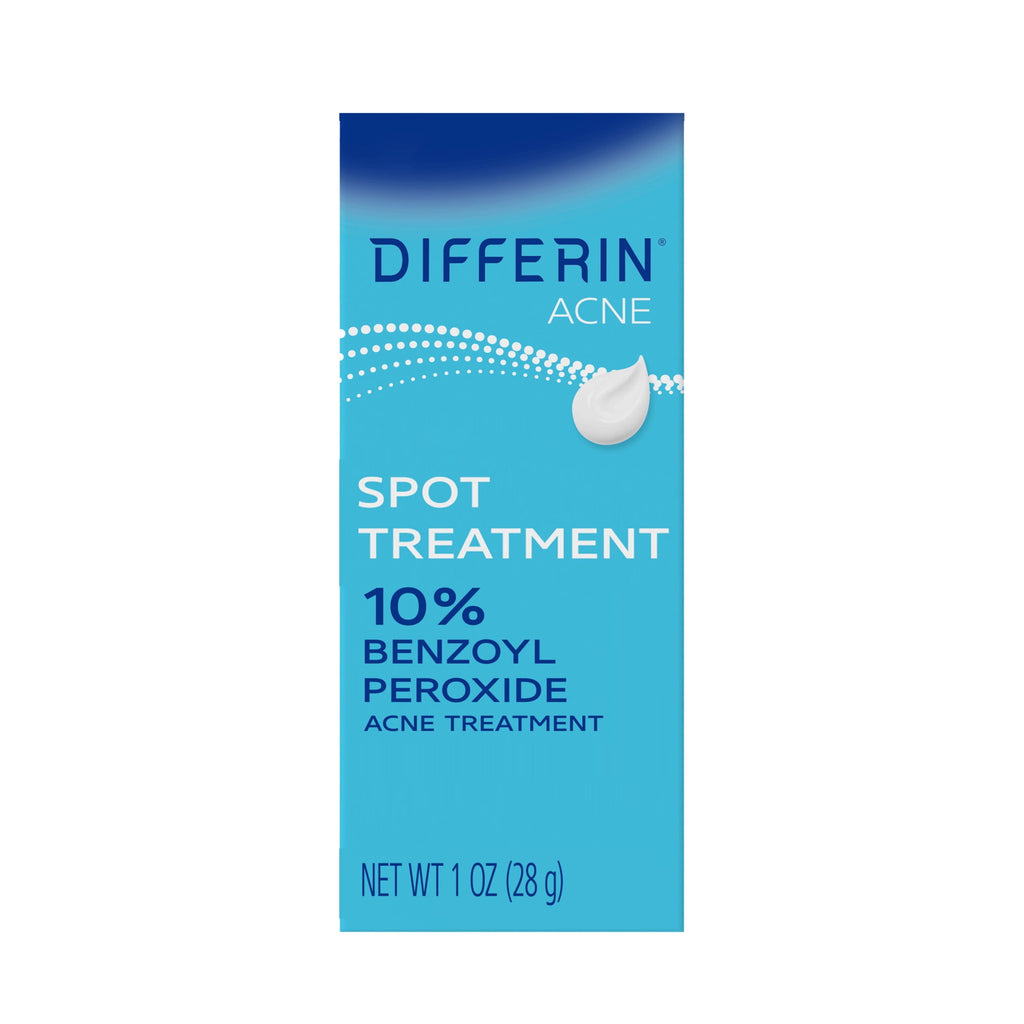 Differin Acne Spot Treatment with 10% Benzoyl Peroxide, Maximum Strength, Fast-Acting, Acne Treatment for Face & Body, 1 oz