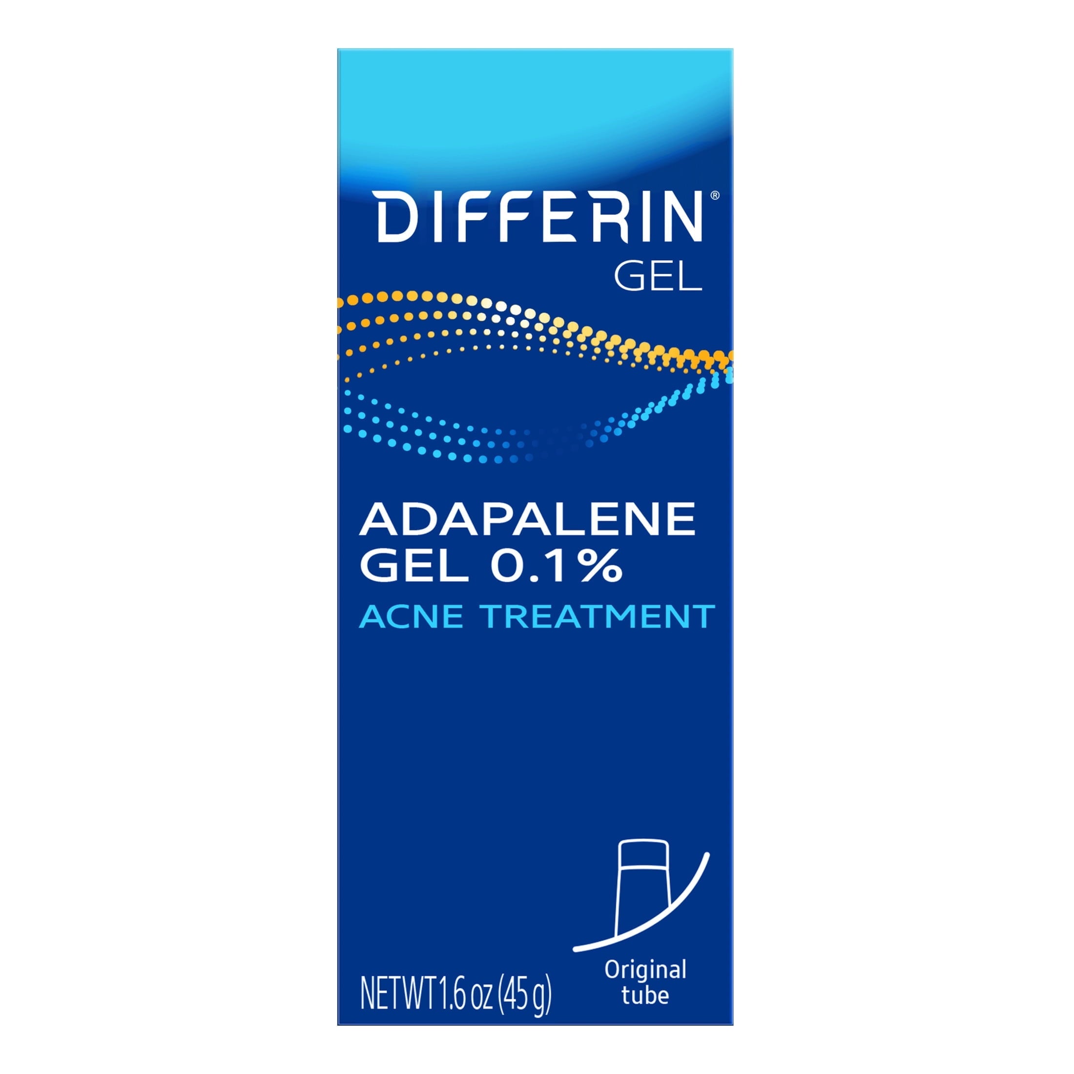 Differin Acne Treatment Gel, Retinoid Treatment for Face with 0.1% Adapalene, Gentle Skin Care for Acne Prone Sensitive Skin, 1.6 OZ