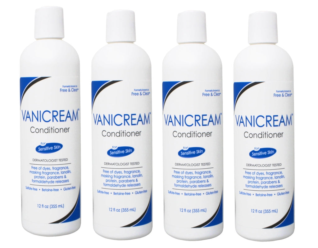 Vanicream Hair Conditioner for Sensitive Skin, 12 FL OZ (Pack of 4)